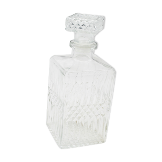 Carafe à whisky en verre ciselé