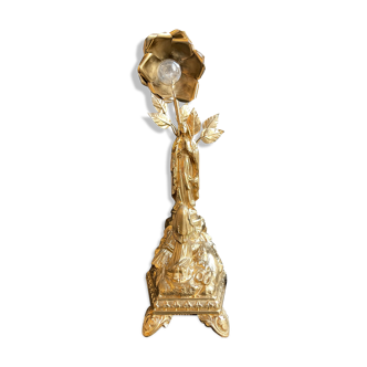 Lampe statue musicale - Art nouveau - Régule doré - Début du XXe siècle