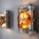 Pair of Mazzega Murano Space age wall lights Italy 1970