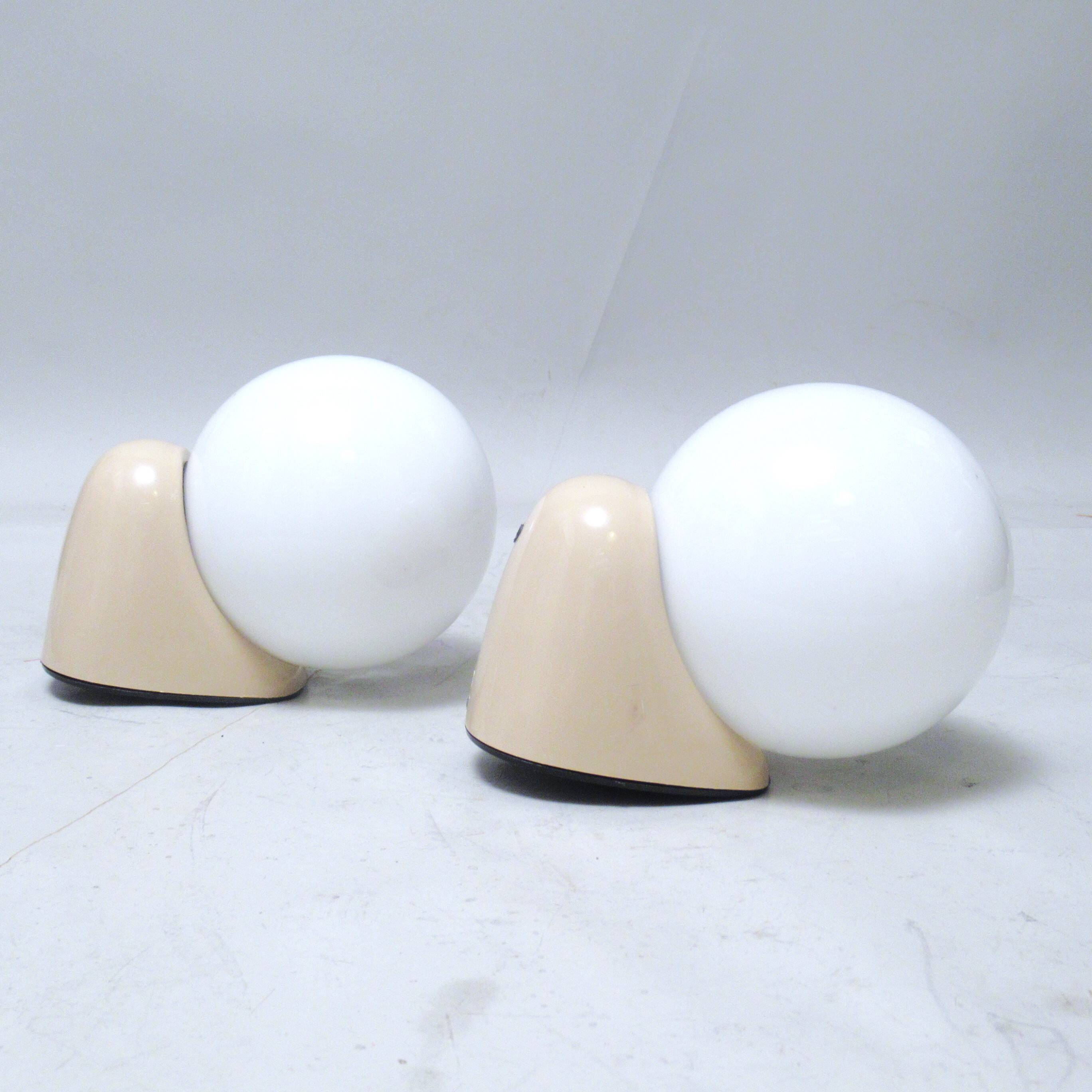 Pair of ball wall lights