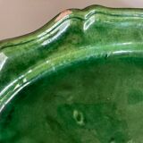 Plat centrepiece of gadroons in glazed clay from Biot 1960