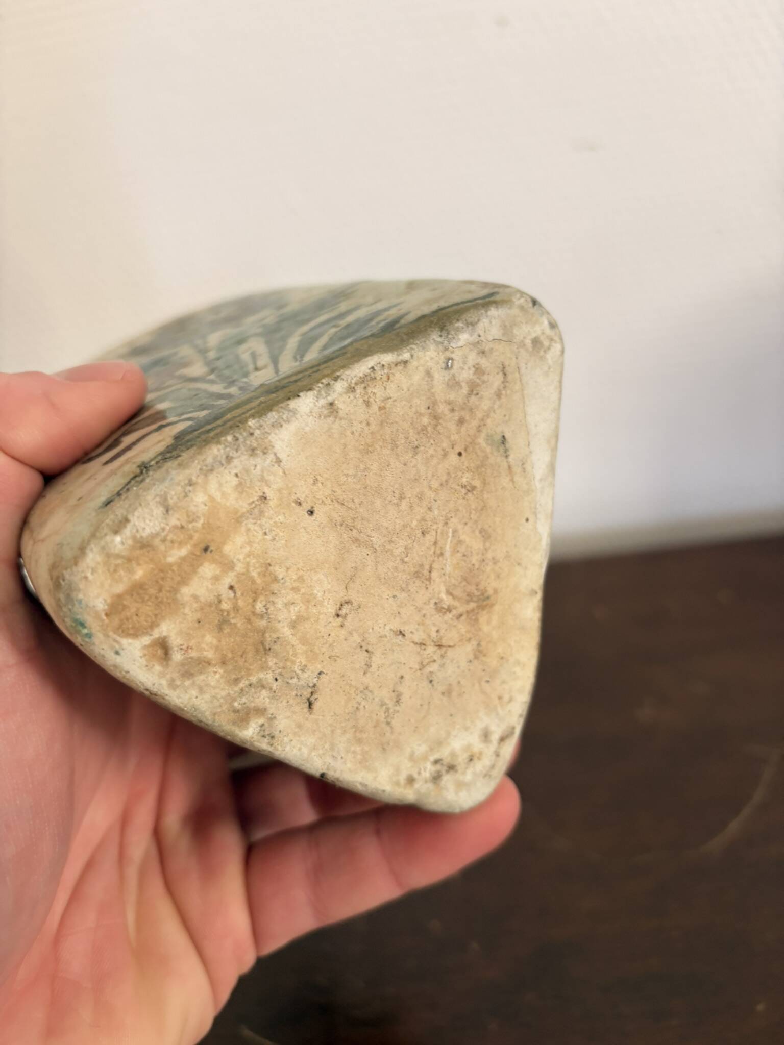 Ancient triangular vase perfume bottle Kohl Persian Qajar Iran Cavalier Gul O