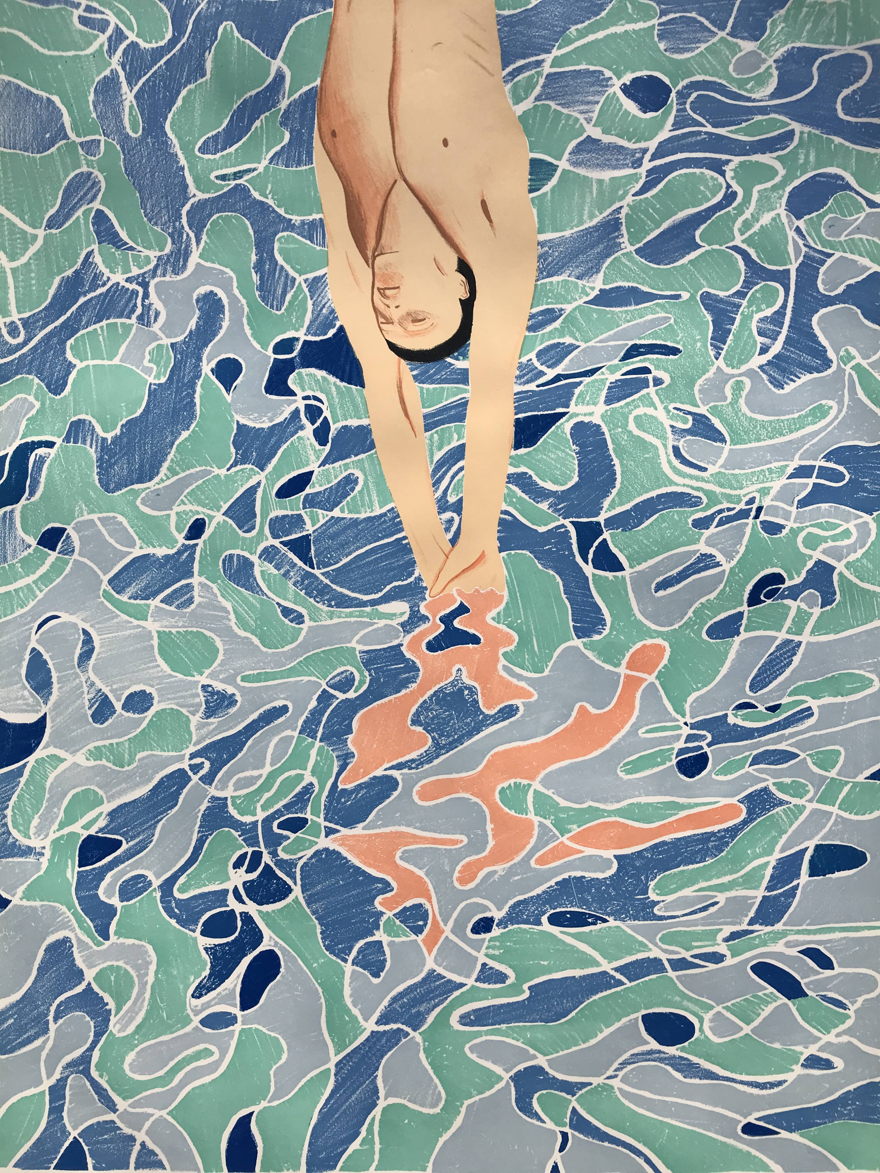Affiche originale David Hockney (1937) Olympische Spiele München, 1972