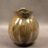 “Melon” shape flamed enameled stoneware pitcher