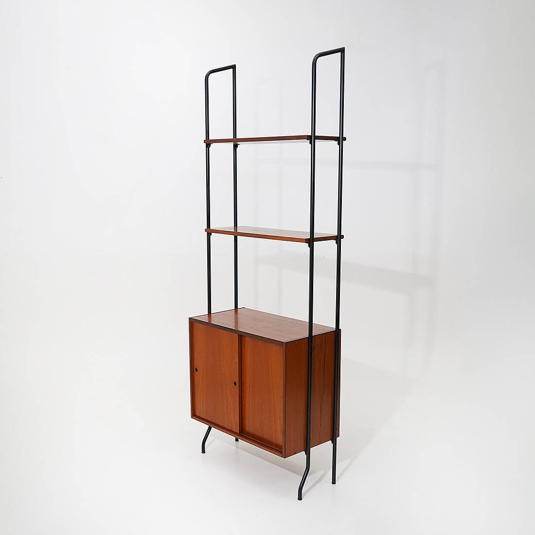 Modular bookcase with metal uprights by Amma Torino, 1960s