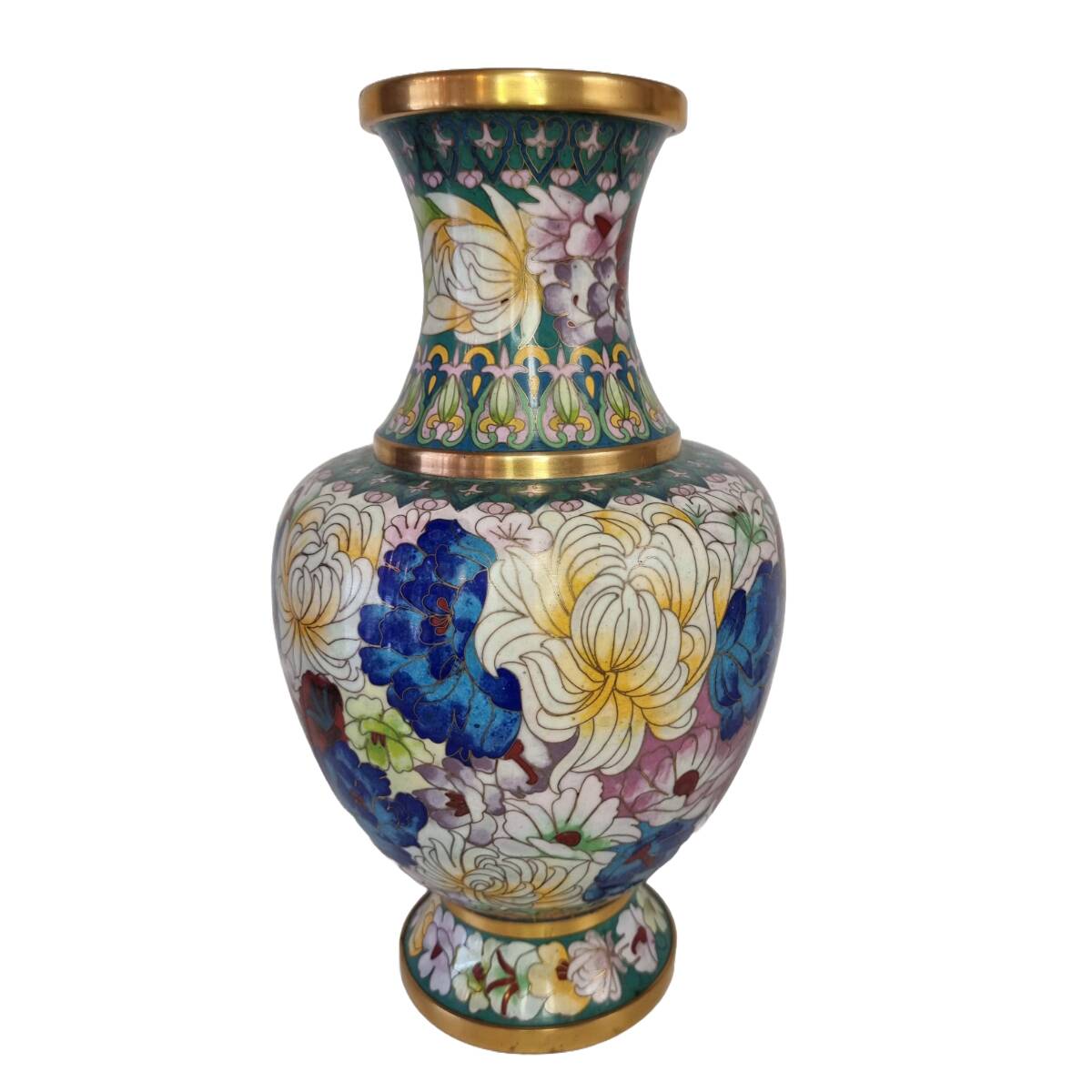 Vintage Cloisonné Vase Pastel, 1950s