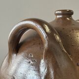 Large round stoneware jar
