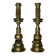 Old gilded bronze candle holder lamp bases