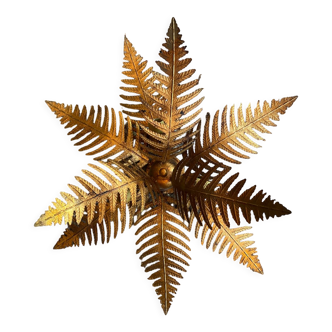 Golden fern ceiling lamp