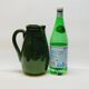 Pottery pitcher carafe terracotta green glazed ceramic