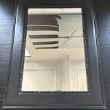 Beaded black frame mirror