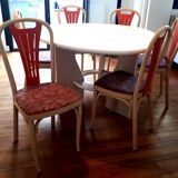 Table set and 6 Baumann chairs