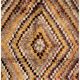 Vintage Hand-Knotted Turkish Tulu Runner Rug with Geometric Diamond Design in Earthy Colors, 100% Wool