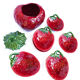 Salad bowl serving and 6 strawberry cups in Aegitna Vallauris