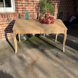 Writing desk, school desk, old large model with 2 drawers