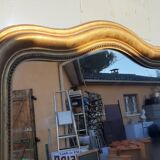 Mirror 19th , Wood and gilded stuk