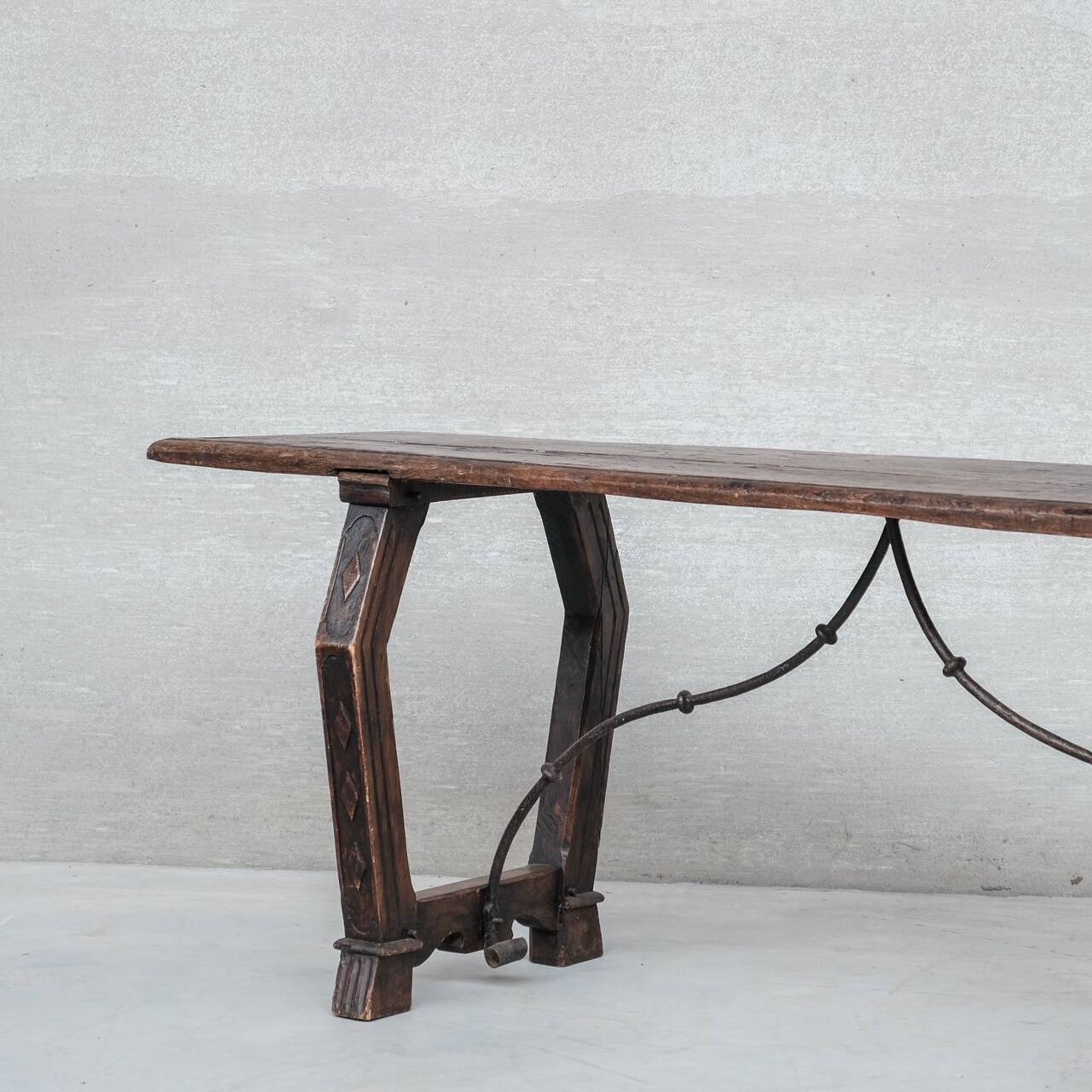 Antique Spanish Double Sided Console Table