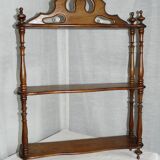 19th century turned wood wall shelf