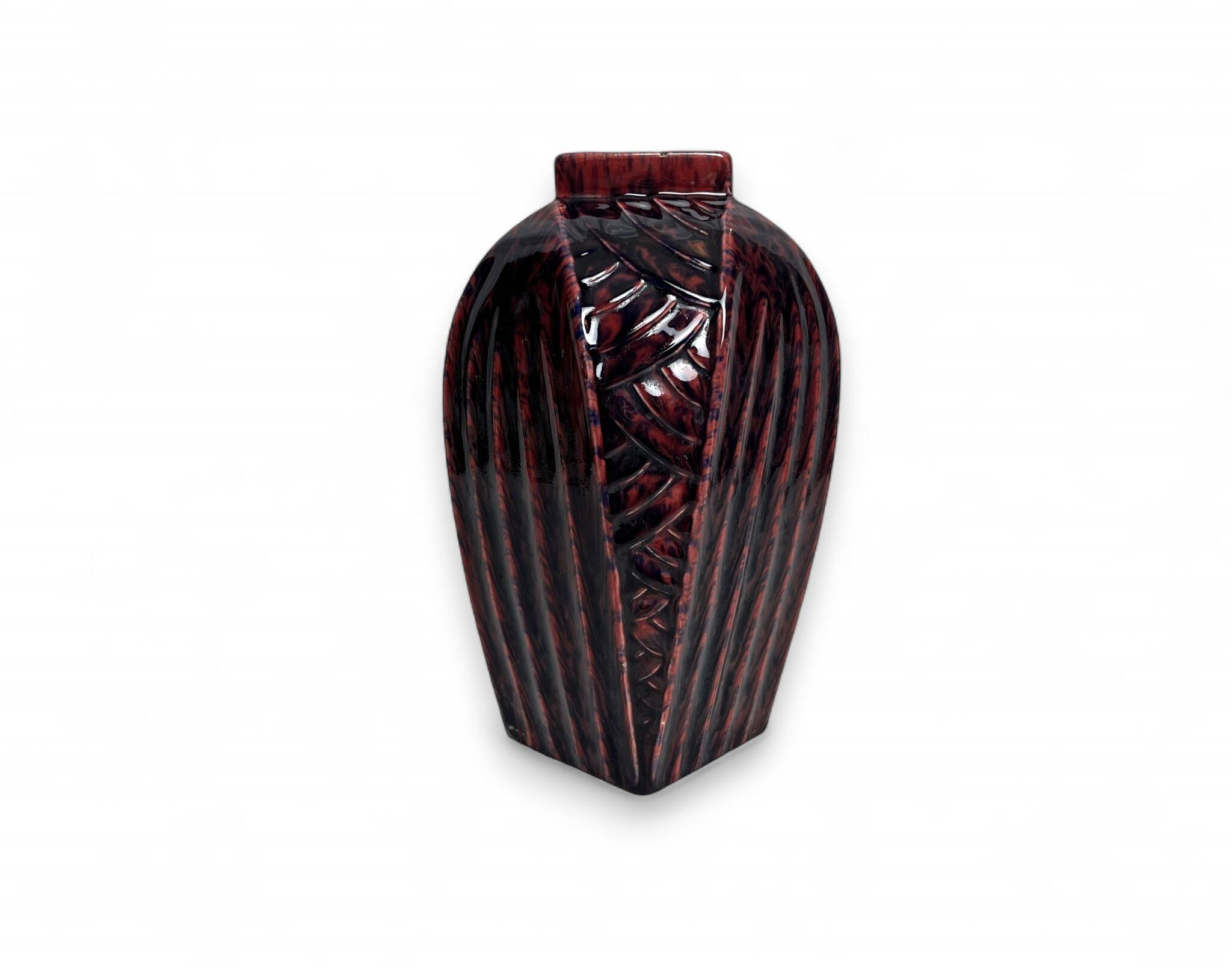 Art Deco, polychrome ceramic vase circa 1930