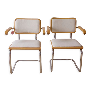 Paire de fauteuils Cesca