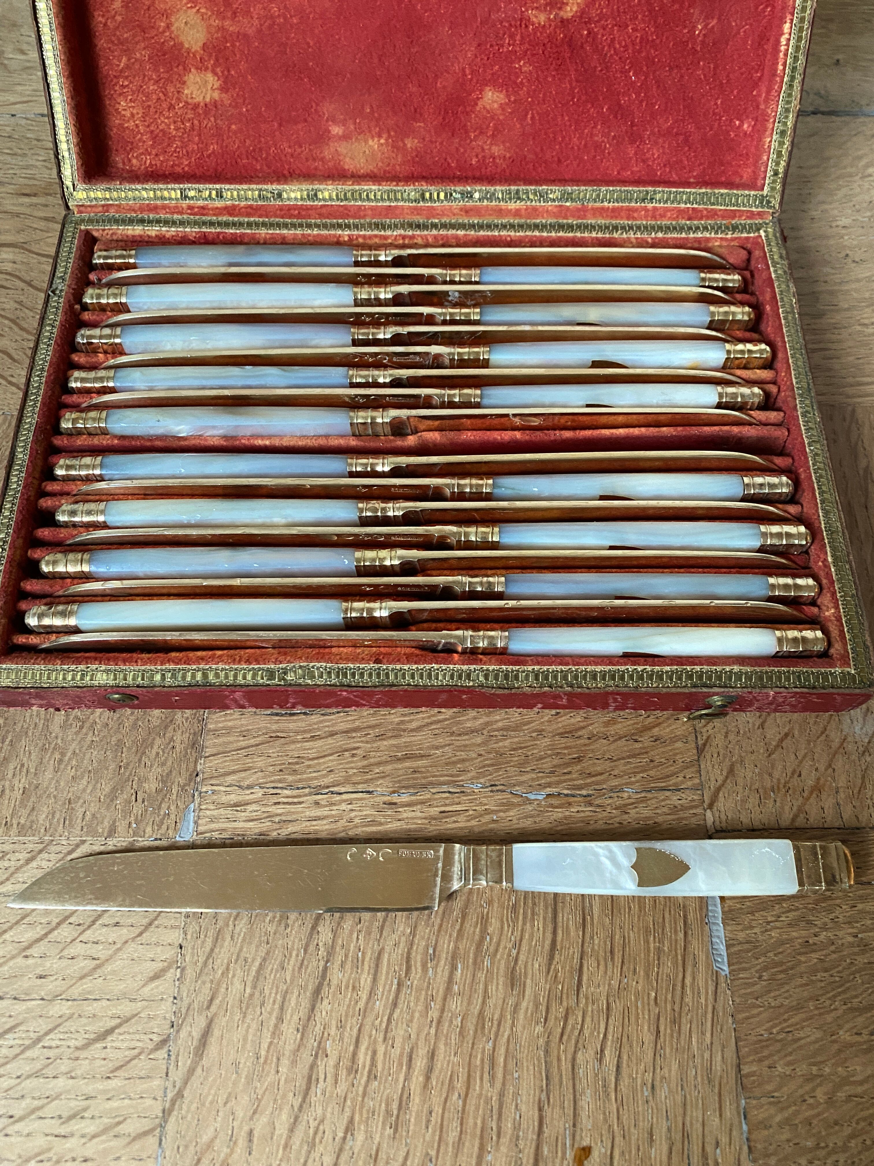 Fruit knives or vermeil entremets