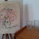 Pair of old vases with pegs