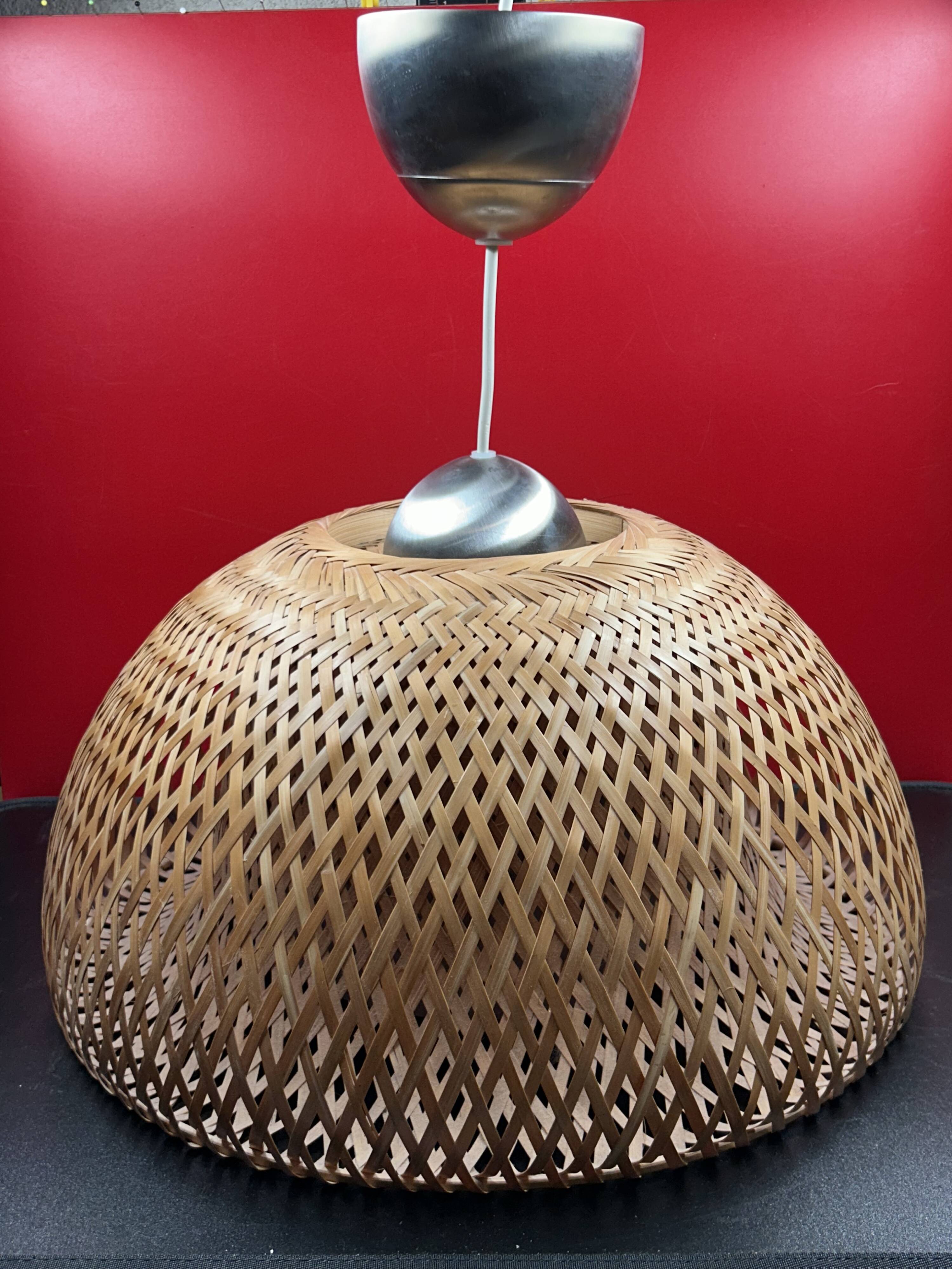 IKEA Boja pendant light in woven split bamboo - Designer Lamp