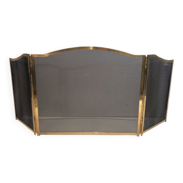Brass fire screen