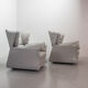 Cassina Lounge Chairs 'Viola d'Amore' by Piero de Martini & Footstool 1970s