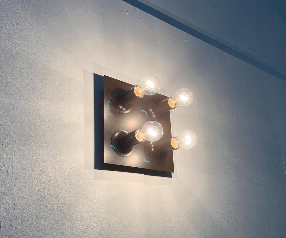 Mid-century German Space Age ceiling or wall lamps by Cosack, set of 2.