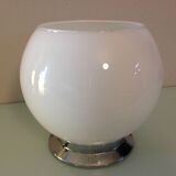 Ceiling light globe opened in opaline white vintage 60