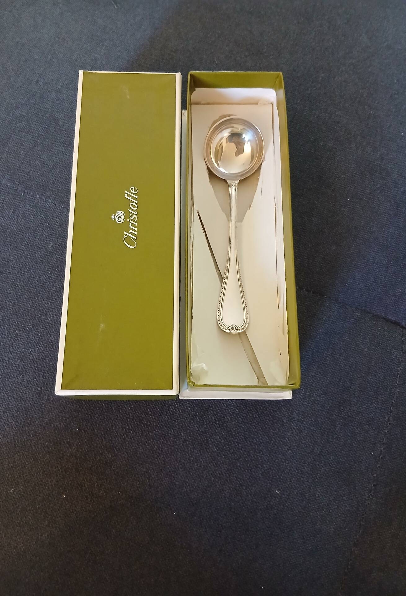 Christofle Malmaison cream sauce spoon silver-plated metal