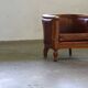 Set of vintage club chairs in leather, 1920s