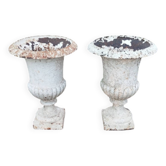 Paire de vases medicis en fonte