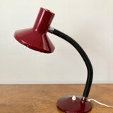 Burgundy red articulated desk lamp