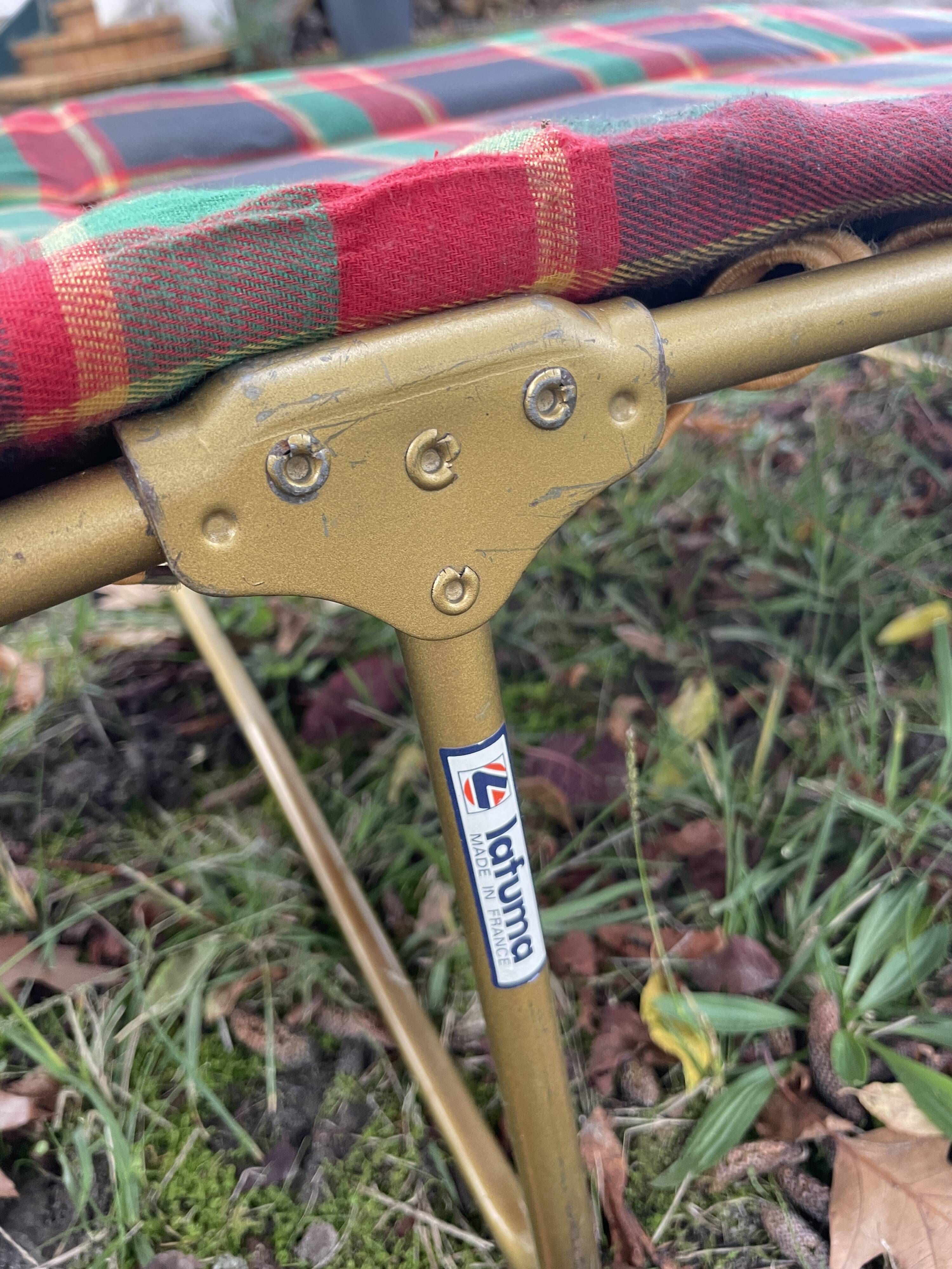 Sac Vintage Lafuma Des Années 70 - Fourre-tout En Cuir Et Tartan, Pièce Rare Unisexe