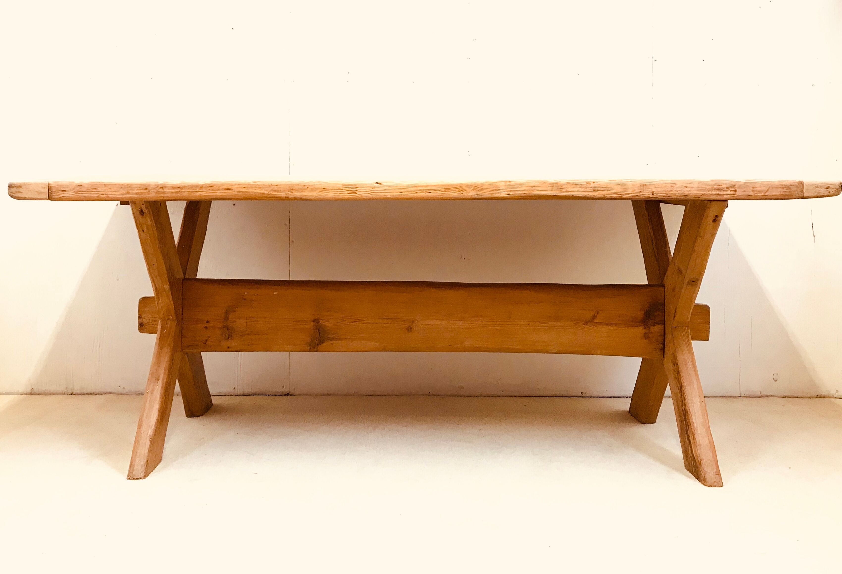 Country pine old table.