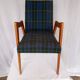 Fauteuil vintage en bois et tissu