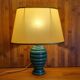 Vintage 50s bedside lamp in green ceramic