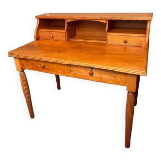 Bureau bois tiroirs et rangements