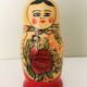 Traditional vintage Russian Matryoshka dolls series of 6