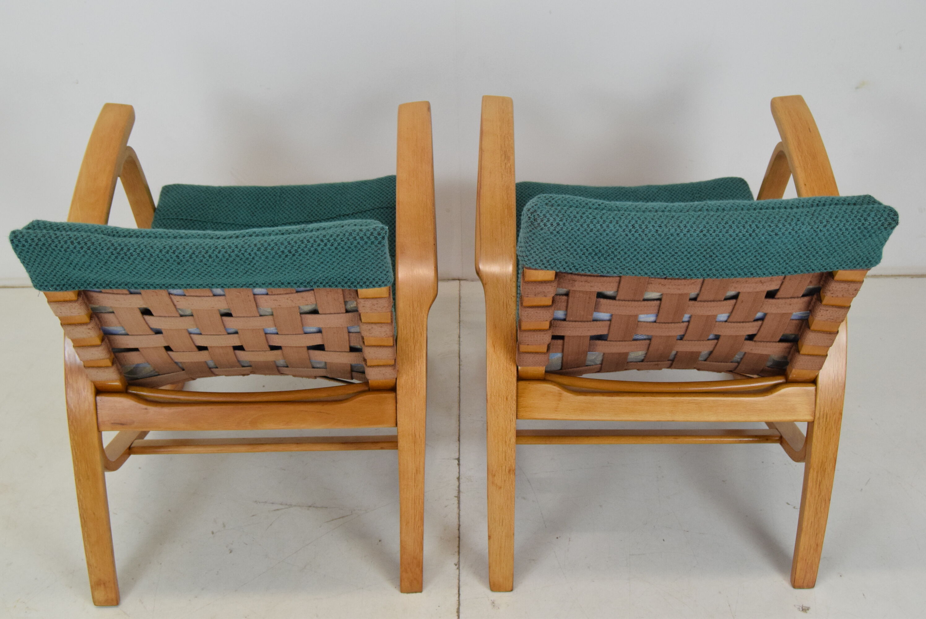 Pair of Bent Beechwood Armchairs,Design Jan Vaněk,1930's.