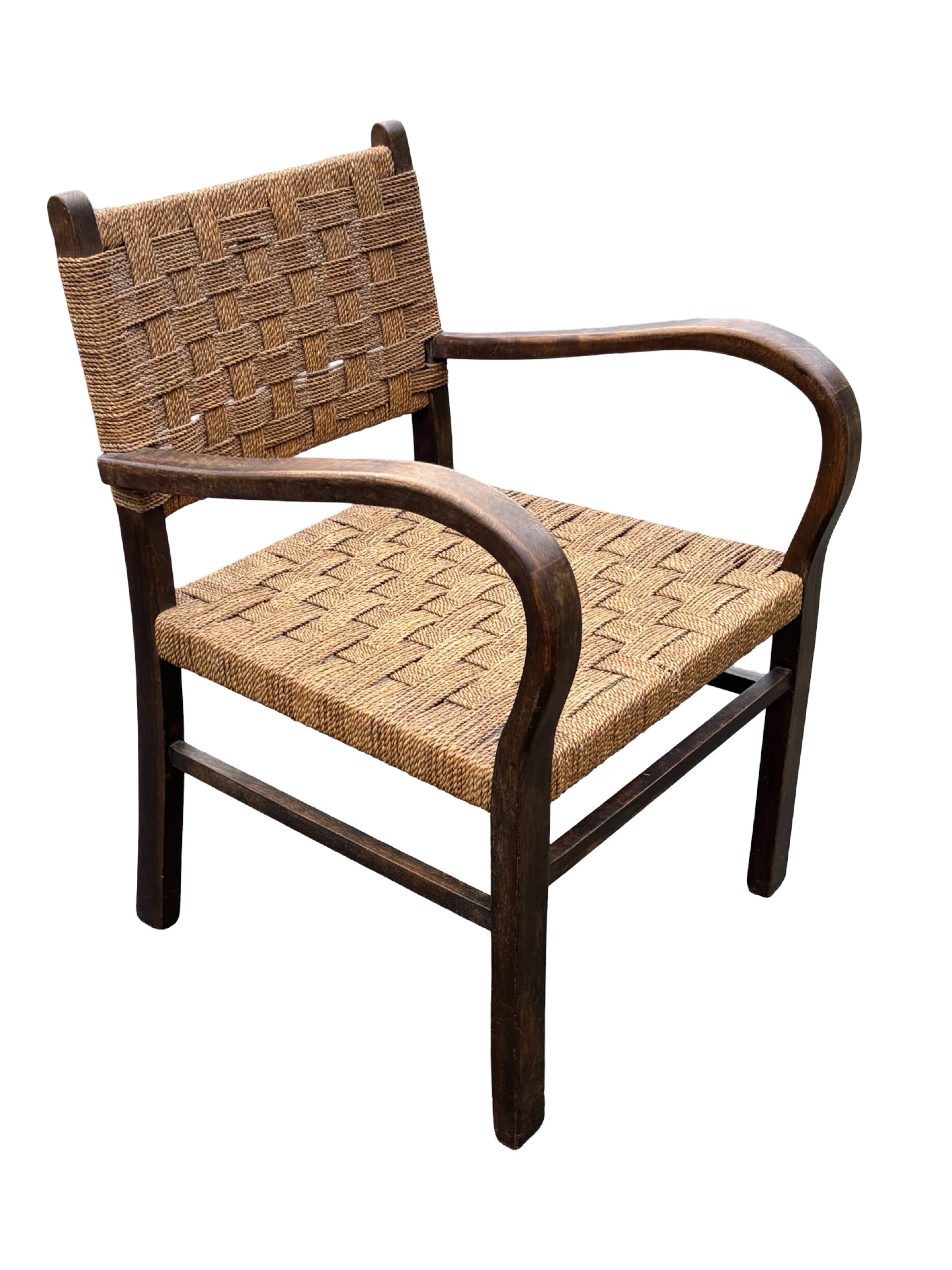 Bauhaus rope chair easy chair Erich Dieckmann style