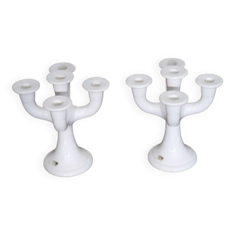 Pair of Swedish ceramic candlesticks from Gulkroken 1970