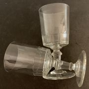 12 antique blown stemmed glasses, Mirabeau model of Baccarat