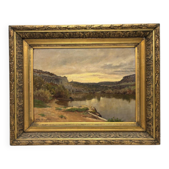 Charles Lespinasse Oil on canvas dated 1903