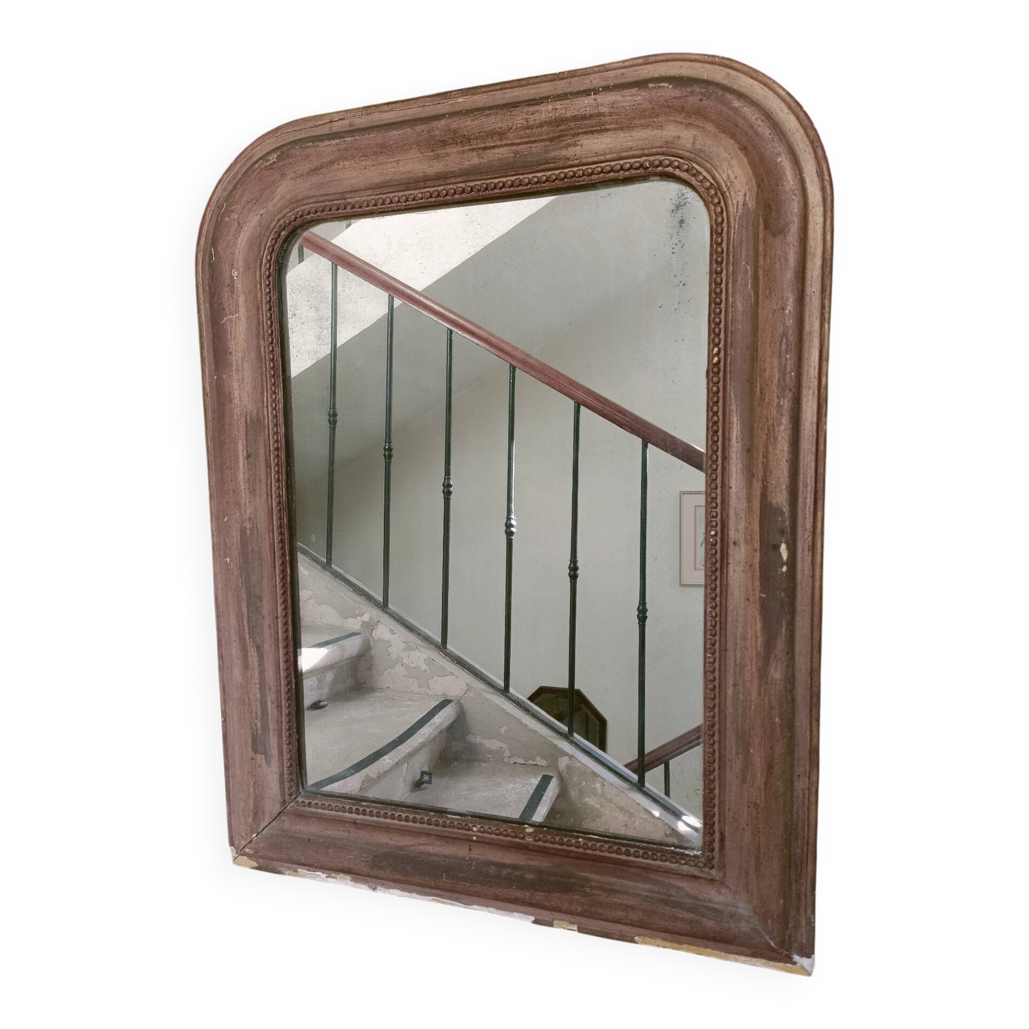 Louis Philippe gilded and pearl mirror