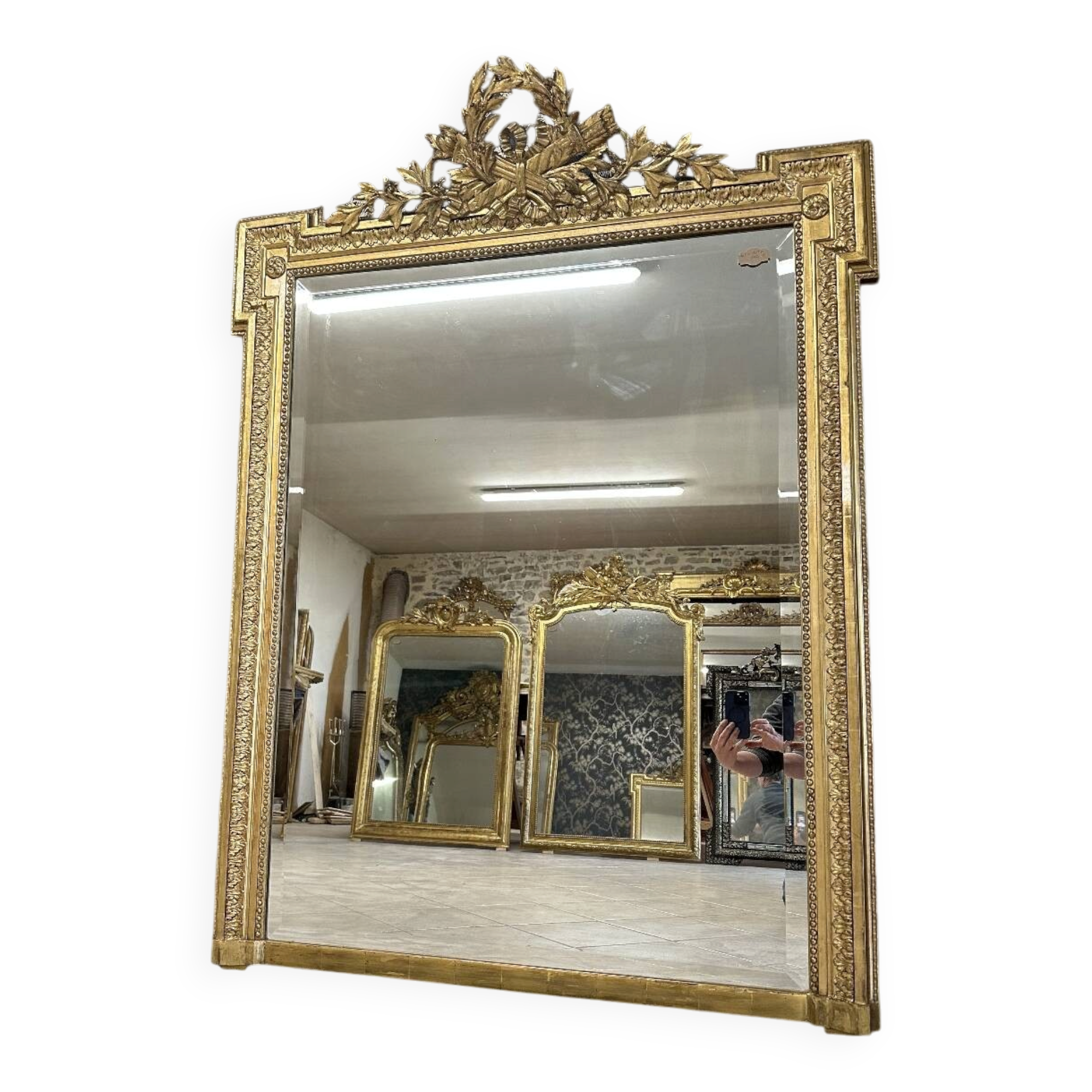 Miroir époque Napoléon III 149x107x112