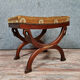 Empire curule stool with mahogany goosenecks