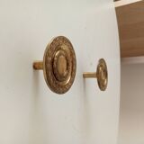 Antique Empire-style furniture handle in solid gilded bronze.